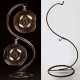 Hanging Glass Iron Ball Flower Vase Micro Landscape Terrarium with S Support Stand