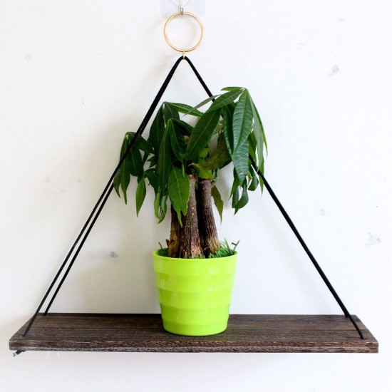 Hanging Shelf Storage Holder Plant Rack Wooden Bedroom Wall Mounted Organizer Hanging Shelf Storage Holder Plant Rack Wooden Bedroom Wall Mounted Organizer