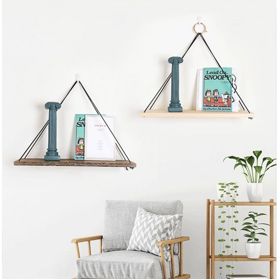 Hanging Shelf Storage Holder Plant Rack Wooden Bedroom Wall Mounted Organizer Hanging Shelf Storage Holder Plant Rack Wooden Bedroom Wall Mounted Organizer