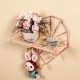 Heart Shaped Metal Wire & Wooden Rack Wall Unit Hanging Shelf Heart Shaped Metal Wire & Wooden Rack Wall Unit Hanging Shelf