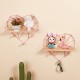 Heart Shaped Metal Wire & Wooden Rack Wall Unit Hanging Shelf Heart Shaped Metal Wire & Wooden Rack Wall Unit Hanging Shelf