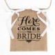 Here Comes the Bride Wedding Banner Party Burlap Bunting Garland Photo Booth Decorations Here Comes the Bride Wedding Banner Party Burlap Bunting Garland Photo Booth Decorations