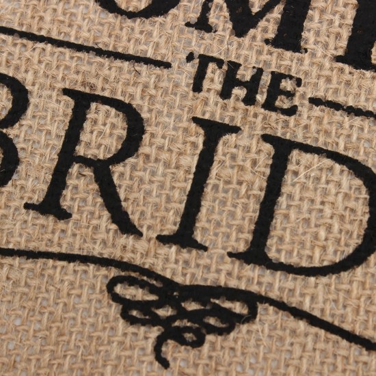Here Comes the Bride Wedding Banner Party Burlap Bunting Garland Photo Booth Decorations Here Comes the Bride Wedding Banner Party Burlap Bunting Garland Photo Booth Decorations