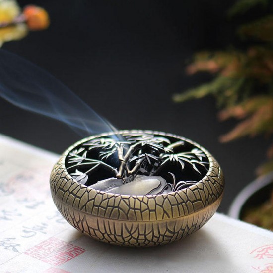 Hollow Out Incense Coil Burner Alloy Holder Elegant Tibet Yoga Meditation Home Temple Decor Hollow Out Incense Coil Burner Alloy Holder Elegant Tibet Yoga Meditation Home Temple Decor