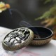 Hollow Out Incense Coil Burner Alloy Holder Elegant Tibet Yoga Meditation Home Temple Decor