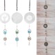 Home Wind Chime Hanging Ornament Spinner Spiral Rotating Crystal Ball Yard Decor