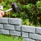 Imitation Grey Brick Courtyard Fence Garden Lawn Edging Plant Border Stone Fence Decorations