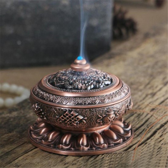 Incense Coil Burner Tibet Lotus Copper Alloy Holder Gift Craft Yoga Room Home Decor Buddhist Censer Incense Coil Burner Tibet Lotus Copper Alloy Holder Gift Craft Yoga Room Home Decor Buddhist Censer