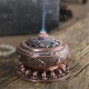 Incense Coil Burner Tibet Lotus Copper Alloy Holder Gift Craft Yoga Room Home Decor Buddhist Censer