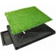 Indoor Dog Pet Potty Training Portable Toilet Pads Tray With 1 PC Replace Grass Mat