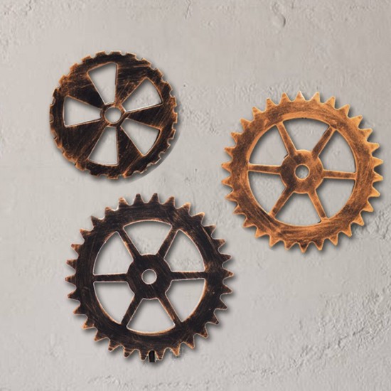 Industrial Gear Wall Vintage Retro Antique Art Bar Cafe Steampunk Hanging Decoration