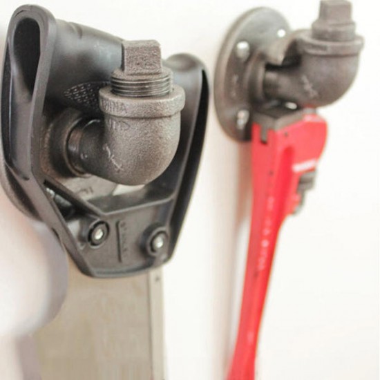 Industrial Iron Pipe Hook Wall Mount Retro Vintage Steampunk Clothes Coat Hat Hanger Industrial Iron Pipe Hook Wall Mount Retro Vintage Steampunk Clothes Coat Hat Hanger