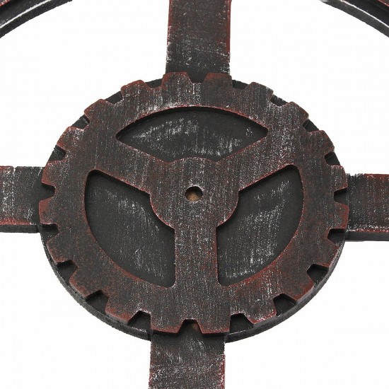 Industrial Style Wooden Gear Wall Decor Vintage Home Bar Pub Hanging Decor 40cm Industrial Style Wooden Gear Wall Decor Vintage Home Bar Pub Hanging Decor 40cm