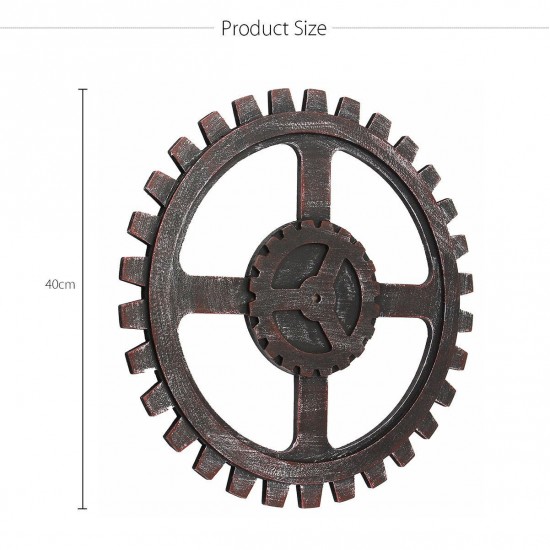 Industrial Style Wooden Gear Wall Decor Vintage Home Bar Pub Hanging Decor 40cm Industrial Style Wooden Gear Wall Decor Vintage Home Bar Pub Hanging Decor 40cm