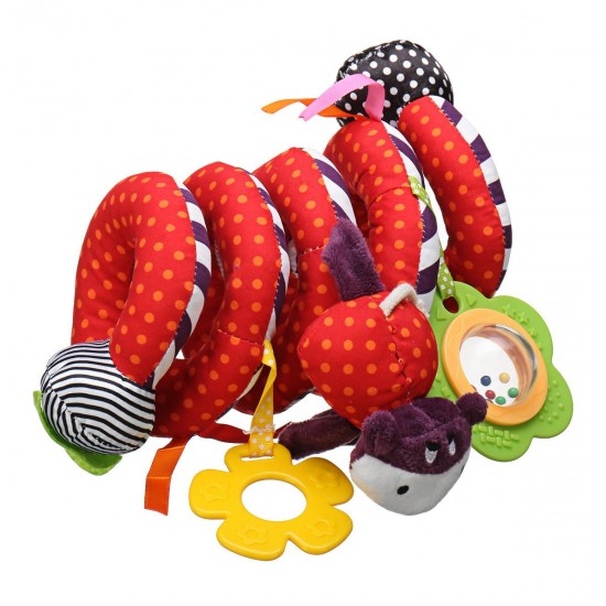 Infant Bed Hanging Baby Stroller Rattle Crib Plush Spiral Roll Toy Decorations
