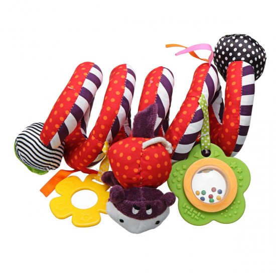 Infant Bed Hanging Baby Stroller Rattle Crib Plush Spiral Roll Toy Decorations