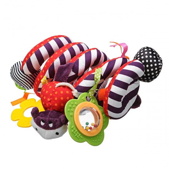 Infant Bed Hanging Baby Stroller Rattle Crib Plush Spiral Roll Toy Decorations