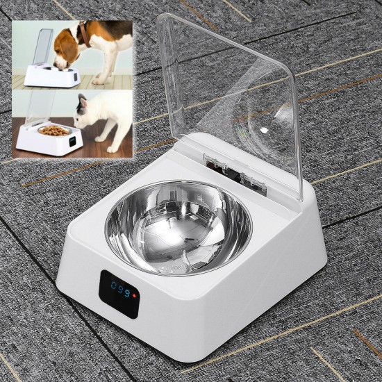 Infra-Red Sensor Automatic Pet Feeder Stainless Steel Bowl Dispenser Smart Dish