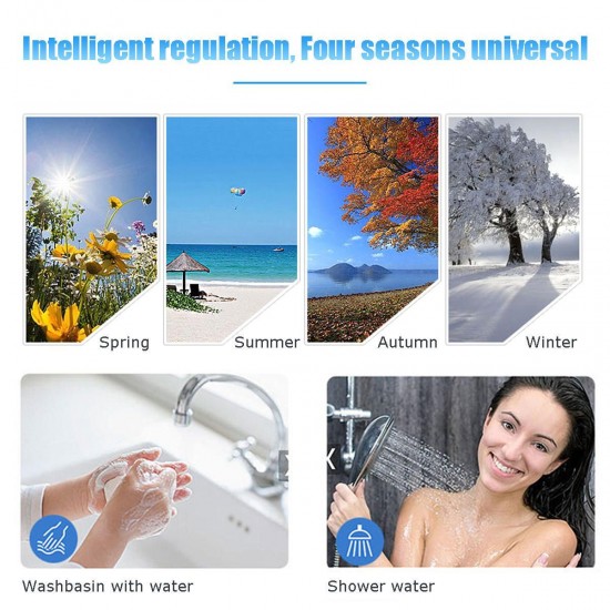 Instant Hot 7000W 220V Electric Hot Water Heater Tankless Instant Boiler Bathroom Shower Set Thermostat Safe Intelligent Automatically