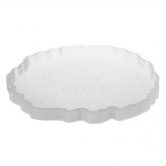 Irregular Wave Round Coasters Mold Silicone Resin Cement Casting MoUld Tools Irregular Wave Round Coasters Mold Silicone Resin Cement Casting MoUld Tools