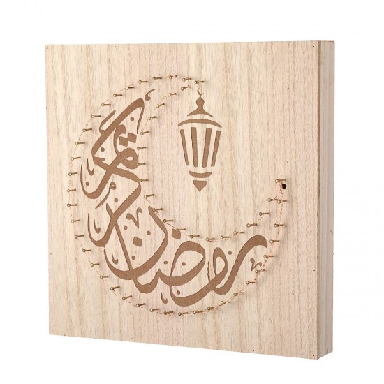 Islamic Ramadan Light Square Delicate LED Wall Hanging Pendant Decor