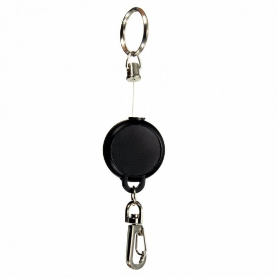 Key Chain Stainless Steel Cord Holder Keyring Reel Retractable Recoil Belt Clip Key Clip Key Chain Stainless Steel Cord Holder Keyring Reel Retractable Recoil Belt Clip Key Clip