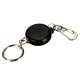 Key Chain Stainless Steel Cord Holder Keyring Reel Retractable Recoil Belt Clip Key Clip