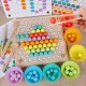 Kids Early Learning Educational Montessori Color Sorting Wooden Toys Hands Brain