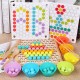 Kids Early Learning Educational Montessori Color Sorting Wooden Toys Hands Brain