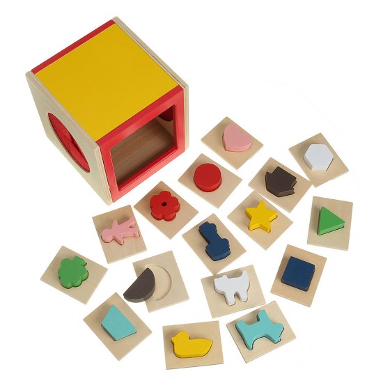 Kids Memory Training Blind Box Color Cube Jigsaw Puzzle Box Wooden Guessing Toy Kids Memory Training Blind Box Color Cube Jigsaw Puzzle Box Wooden Guessing Toy