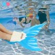 Kids Mermaid Tail Swimming Fin Foot Training Flipper Shoes Monofin Diving Flippers