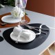 Kitchen Placemats Coasters Dining Table Bowl Cup Mats PU Leather Washable