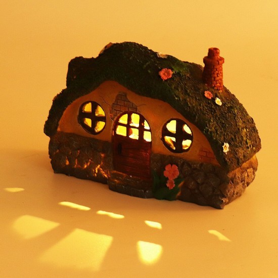 LED Outdoor Solar Light Small House Garden Courtyard Decorations Walkway Light Lamp