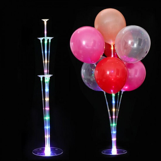 LED Plastic Balloon Stand Base Clear Balloon Stand Birthday Wedding Party Decorations