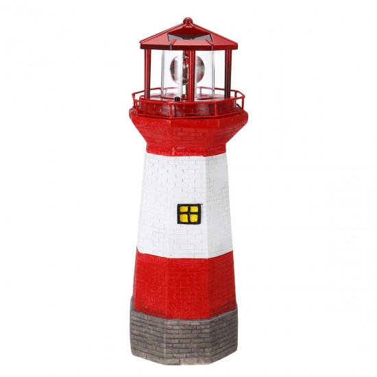 LED Solar Lighthouse 360 ° Rotate Light Garden Beacon Lamp Outdoor Home Decor LED Solar Lighthouse 360 ° Rotate Light Garden Beacon Lamp Outdoor Home Decor
