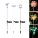 LED Solar Power Lily Flower Stake Lights Outdoor Garden Path Landscape Lamps