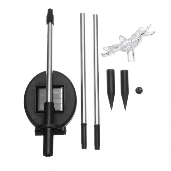 LED Solar Power Lily Flower Stake Lights Outdoor Garden Path Landscape Lamps