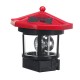 LED Solar Powered Lighthouse Statue Rotating Garden Yard Outdoor Light Decor