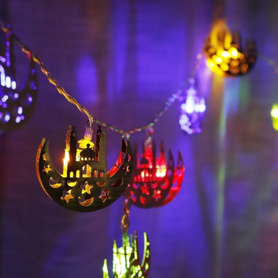 LED String Lights Golden Castle Ramadan Decoration for Party Bedroom LED String Lights Golden Castle Ramadan Decoration for Party Bedroom