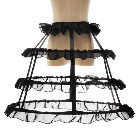 Lady Hoop Cage Skirt Pannier Bustle Crinoline Petticoat Underskirt Dress Costume Lady Hoop Cage Skirt Pannier Bustle Crinoline Petticoat Underskirt Dress Costume