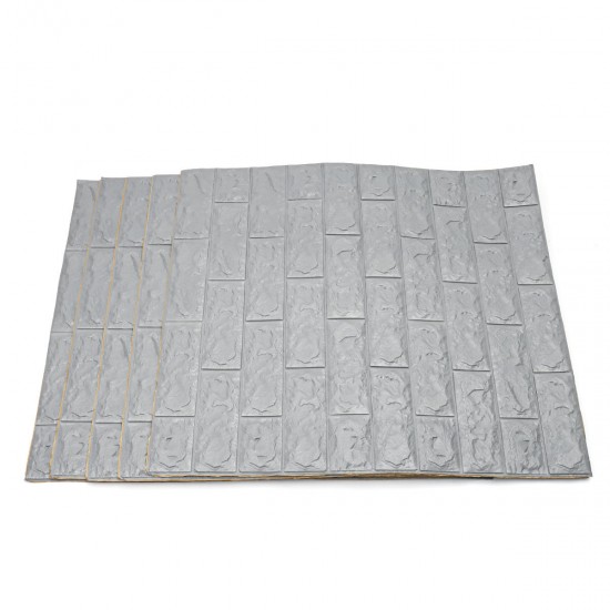 Large 3D Waterproof Tile Brick Wall Sticker Self-adhesive Foam Panel 70*77cm House Decor Large 3D Waterproof Tile Brick Wall Sticker Self-adhesive Foam Panel 70*77cm House Decor