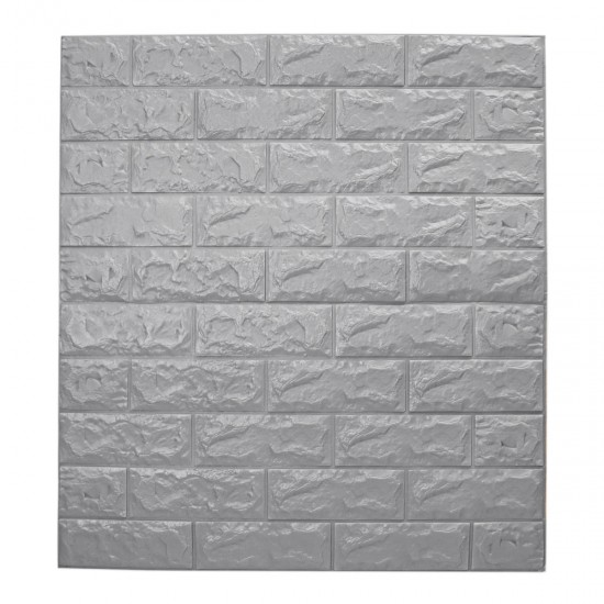 Large 3D Waterproof Tile Brick Wall Sticker Self-adhesive Foam Panel 70*77cm House Decor