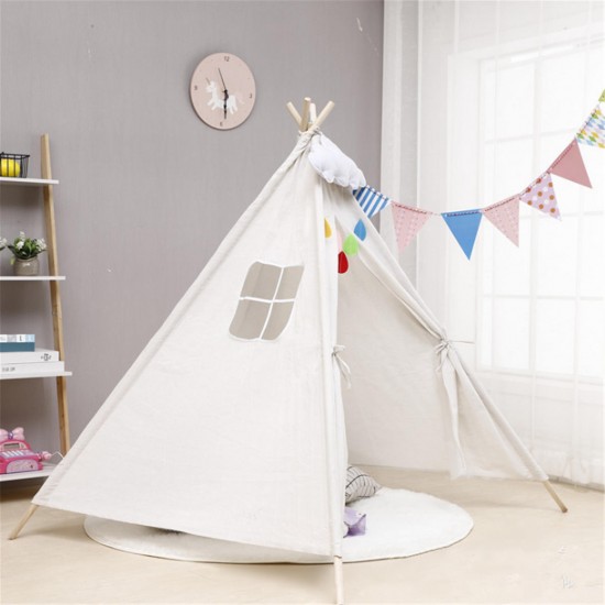 Large Cotton Wood Kids Teepee Tent Childrens Indoor Outdoor Play House