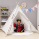 Large Cotton Wood Kids Teepee Tent Childrens Indoor Outdoor Play House