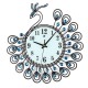 Large DIY 3D Flower Peacock Diamond Wall Clock Metal Modern Home Office Decorations Large DIY 3D Flower Peacock Diamond Wall Clock Metal Modern Home Office Decorations