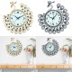 Large DIY 3D Flower Peacock Diamond Wall Clock Metal Modern Home Office Decorations Large DIY 3D Flower Peacock Diamond Wall Clock Metal Modern Home Office Decorations