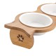 Large Double Pet Bowl Feeder Cat Dog Food Pot Stand Puppy Stainless Steel/Ceramics Large Double Pet Bowl Feeder Cat Dog Food Pot Stand Puppy Stainless Steel/Ceramics