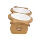 Large Double Pet Bowl Feeder Cat Dog Food Pot Stand Puppy Stainless Steel/Ceramics Large Double Pet Bowl Feeder Cat Dog Food Pot Stand Puppy Stainless Steel/Ceramics