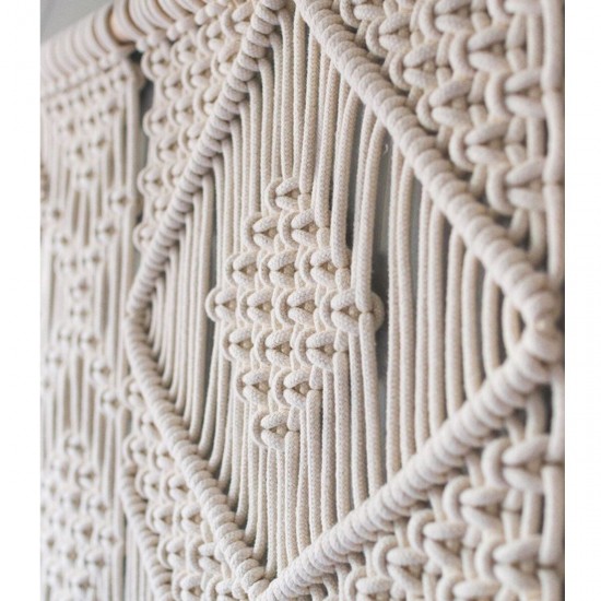 Large Woven Macrame Wall Hanging Cotton Bohemian Tapestry Room Decoration Large Woven Macrame Wall Hanging Cotton Bohemian Tapestry Room Decoration