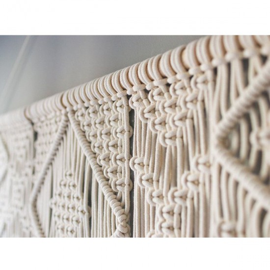 Large Woven Macrame Wall Hanging Cotton Bohemian Tapestry Room Decoration Large Woven Macrame Wall Hanging Cotton Bohemian Tapestry Room Decoration